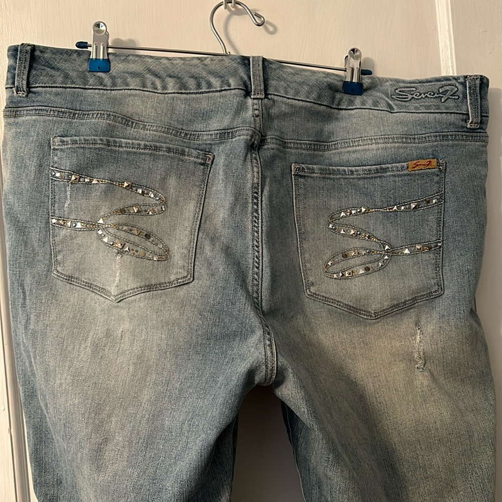 Seven7 Luxe faded distressed jeans size 24